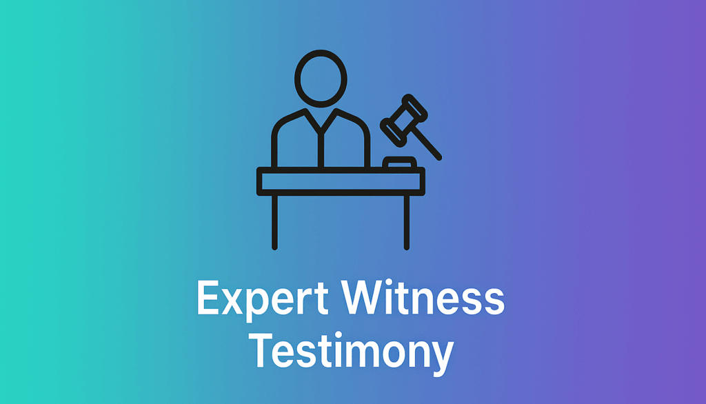 Expert witness support for software legal disputes including code analysis, IP defense, and courtroom testimony by seasoned professionals.